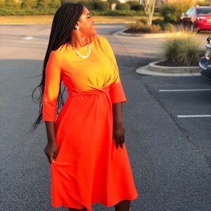 ASOS Orange Midi Dress